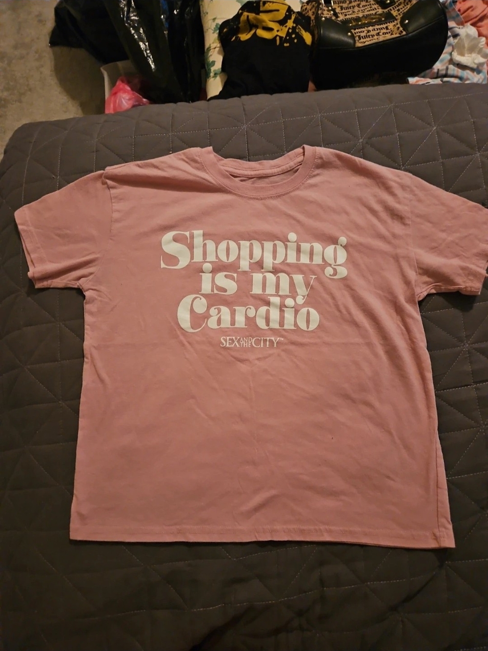 Sex and the City Pink 'Shopping Is My Cardio' Graphic Tee